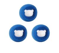 Boule de lavage - INF - Anti poils - 3 pièces - Bleu - Pour machine à laver et sèche-linge
