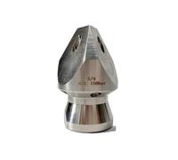 Boule de lavage pour cuve en acier inoxydable Buse de nettoyage canalisations d'égouts en acier inoxydable haute pression, buse pulvérisation dragage à tête jet(1I2 Female 40LPM)