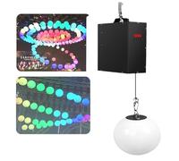 Boule de Levage à LED 3D, Stroboscope de fête, éclairage cinétique, Effet de Vague, lumière Dynamique, DM×/maître-Esclave/Automatique, for Bars, Mariages, Concerts et activités scéniques(5M)