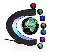 Boule de Lévitation Magnétique Multicolore Changement LED Boule Flottante Flottant Rotatif Carte du Monde Lampe Décorative Cool Cadeaux Veilleuse pour Bureau Maison Décoration de Bureau