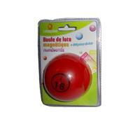 Boule de Loto Magntique Numerotee Rouge Avec 100 Pions Magnetiques