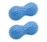 Boule de Massage à pointes en forme d'arachide, rouleau de relaxation musculaire des tissus profonds, main et pied, bleu, 2 pièces
