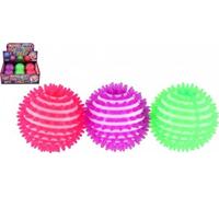 Boule de massage anti-stress en caoutchouc 8cm fonctionnant sur piles avec lumière