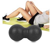 Boule de massage aux arachides, double mousse EPP, rouleau de massage des tissus profonds, boule de mobilité, rouleau aux arachides, outil de libération du Psoas pour la (Black)