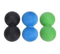 Boule de Massage de Yoga TPR, relaxation musculaire, ensemble de balles d'exercice portables pour le corps et le Fascia (noir + vert + bleu)