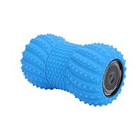 Boule de Massage Vibrante en Forme D'arachide avec Haut-parleur | Silicone et ABS, 6 Forces de Vibration, Batterie 4000 MAh, Accessoire de Yoga Portable, pour la Récupération Musculaire Bleu