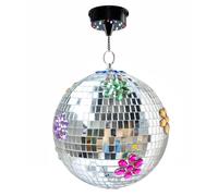 Boule de miroir - Boule disco extérieure de grande taille de 8 pouces pour fête | Boule de miroir réfléchissante avec anneau de suspension, décoration de fête disco pour l'éclairage