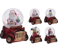 Boule de neige voiture figurine de Noël 7x6x5 cm