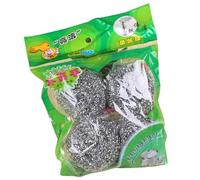 Boule de nettoyage de cuisine, brosse de nettoyage de vaisselle, brosse à récurer en acier inoxydable solide pour ustensiles de cuisine