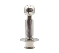 Boule de nettoyage de réservoir à bille Boule de nettoyage rotative en acier inoxydable à trois clips (1,5" x 2") et réservoir d'eau (2, 3"), compatible Clover(304,50.5MMX91MM_SILVER)