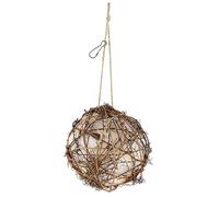 Boule De Nid De Colibri - Nid De Balcon De Cour | Kit De Nidification Aviaire | Boule De Nidification Pour Colibris Avec Crochet | Fournitures D'oiseaux, Nids En Rotin Naturel Pour Patios, Jardins
