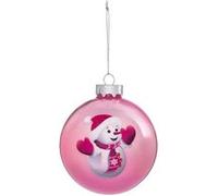 Boule de NoÃ«l DÃ©co Douceur des Neiges 8cm Rose Rose G
