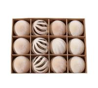 Boule de Noël | 12 Pièces Boule à Effet Velours Suspendue - 8 Centimètres Ornement de Noël Incassable - pour Intérieur Fêtes Célébrations Soirées Hiver Fenêtre Et