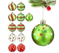 Boule de Noël - 12 Pièces Décorations De Boules Pour Les Fêtes,6.1 cm Résistant aux chocs Ornements Pendentifs - Pour La Décoration Intérieure Et Extérieure Pendant Les Fêtes D'Hiver à La Maison Et Su