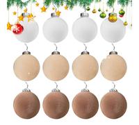 Boule de Noël - 12 Pièces Suspension Velours Arbre - Boule Incassable 6 cm pour Sapin Cheminée Rampe Porche,Cheminée Escalier Rampe Porche Guirlande Jardin Extérieur