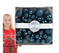 Boule de Noël - 44 pièces à paillettes - Décoration d'arbre de Noël - Décoration pour table d'extérieur - Chemin de jardin - Cheminée - Escalier - Balustrade - Guirlande de fenêtre - Décoration de