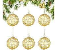 Boule de Noël - 6 pièces - Décoration à suspendre sans éclats - Boules à suspendre - Pour intérieur et extérieur, centres commerciaux, fenêtres, magasins, maison, vacances, fêtes et