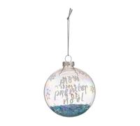 Boule de Noël Déco ""Douceur des Neiges"" 8cm Bleu
