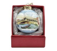 Boule de Noël 80 mm - Venise - Céramique fabriquée en Italie - Produit exclusif GINGERSHOPONLINE