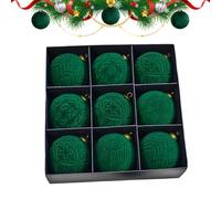 Boule De Noël | 9 Pièces De Velours Avec Charme, 9.9 Centimètres Décorations D'arbre De Noël Anti-rupture | Pour Intérieur Et Extérieur Pour Maison Fête Famille Et Célébration