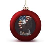 Boule de Noël à suspendre en forme d'aigle patriotique des États-Unis, boules de Noël rouges pour décoration de fête, décoration d'intérieur