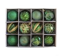 Boule de Noël à suspendre pour sapin de Noël de 6 cm - Décorations de Noël pour la maison Navidad Natal Nouvel An (vert)