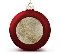 Boule de Noël abstraite à motif crocodile - Boules de Noël incassables à suspendre - Rouge - Pour sapin de Noël, vacances, fête de mariage