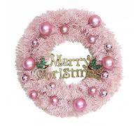 Boule de Noël Artificielle en Aiguilles de pin Rose de 30 à 60 cm, for Portes d'entrée, Halls, vitrines, cheminées, Murs, décoration du Nouvel an(12 inch)