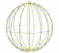 Boule de Noël avec 192 LED Blanc Chaud en Métal, Décoration Lumineuse pour Noël, Adaptée pour Décoration Intérieure et Extérieure, 60 cm