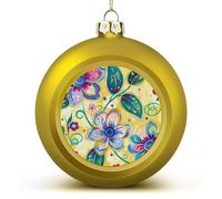 Boule de Noël avec cercle vert - Incassable - Boule décorative à suspendre avec ficelle - Boules de Noël pour sapin de Noël, maison, mariage, vacances