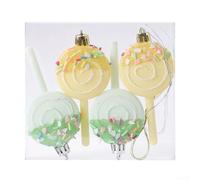 Boule de Noël avec motif de bonbons ludiques, décorations en PVC à suspendre au sapin et présentations saisonnières pour le plaisir en famille (B)