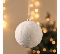 Boule de Noël Blanche Effet Givré