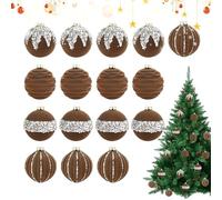 Boule de Noël | Boule de décoration incassable en velours avec strass - Décoration de sapin de Noël pour maison, vacances, fête, fenêtre d'hiver - 6 cm