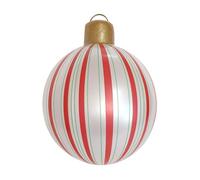 Boule de Noël - Boule Gonflable géante en PVC, terrasse de Jardin extérieure avec Père Noël Bonhomme de Neige, Motif Flocon de Neige, décoration Lumineuse LED réutilisable, Grand Ornement de Vacances