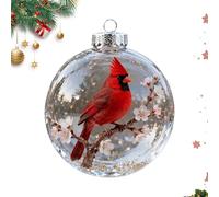 Boule de Noël colibri - Boule de Noël en forme d'oiseau de 7 cm, festif dynamique | Pendentif transparent avec finition résistante à la décoloration