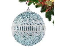Boule de Noël décorative - Boules de Noël - 8 cm - Incassable - Décoration de fête de vacances à suspendre - Grandes boules suspendues pour la maison, les villes d'appartement, les fêtes de ferme