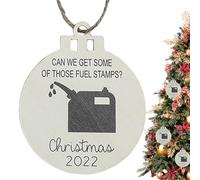 Boule de Noël en Bois - Ornement d'arbre de Ņoël | Pendentif drôle de canette de Carburant, Boule de noël à, décoration Suspendue, Cadeaux de Pendaison de crémaillère pour Le Nouvel an, fête