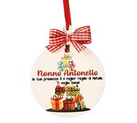 Boule de Noël en bois personnalisée - Idée cadeau Tante, oncle, grands-parents, maîtres décorations de Noël pour arbre - décoration (arbres de Noël)