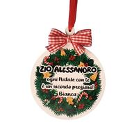 Boule de Noël en bois personnalisée - Idée cadeau Tante, oncle, grands-parents, maîtres décorations de Noël pour arbre - décoration (arbre de cadeaux)