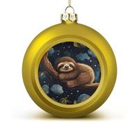 Boule de Noël en forme de paresseux endormis - Incassable - Boule décorative à suspendre avec ficelle - Boules de Noël pour sapin de Noël, maison, mariage, vacances, fête