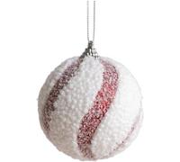 Boule de Noël en mousse de 8 cm pour un transport facile - Décoration de vacances pour arbre - Disposition festive de flocon de neige - Boule blanche festive pour décoration de maison ou de magasin
