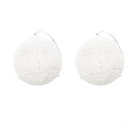 Boule de Noël en peluche avec accents de perles pour arbre, cheminée et couronne - Boules à suspendre - Blanc - 10 cm