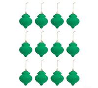 Boule de Noël en peluche avec motif lanterne, convient pour la décoration d'arbre, les fêtes de vacances et pour la création d'ambiances festives (vert)