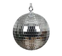 Boule de Noël en plastique - 15 cm - Aspect boule disco - Incassable - Boules de sapin de Noël pour Noël - Décoration de Noël et décoration de sapin de Noël - Grande boule argentée