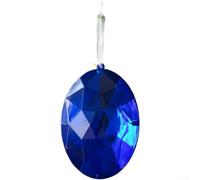 Boule de Noël en plastique à facettes 19 cm Bleu