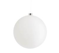 Boule de Noël en Velours Blanc de 20 cm, décoration de Sapin Extra Large