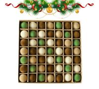 Boule de Noël en velours, pendentif compact flocé 49 pièces | boule d'arbre de Noël à nœud | Pour famille amis collègues célébrations fêtes mariage guirlande porte mur fenêtre