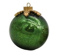 Boule de noël en Verre LED, Boule de Cristal, Lampe de décoration d'halloween (Verte)