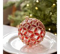 Boule de Noël en verre transparent pour décoration de sapin de Noël et mise en valeur de scène saisonnière (style A)