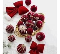 Boule de Noël et nœud à suspendre pour décoration d'arbre de mariage, cérémonie de mariage, fête prénuptiale, jardin (S)